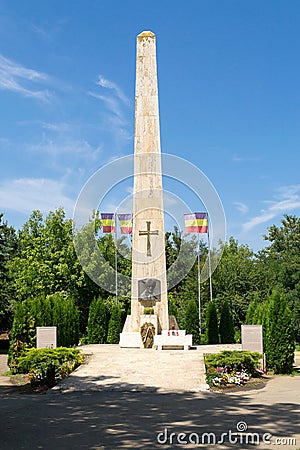 Michael the Brave obelisk, Turda, Romania Editorial Stock Photo